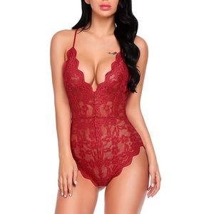 Women Lingerie One Piece Babydoll Mini Bodysuit